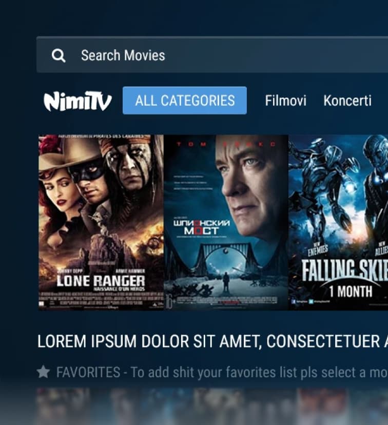NimiTV TV interface exploration